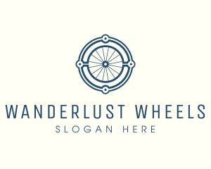 Minimalist Bicycle Wheel logo design