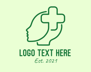 Medicine - Green Hospital Cross logo design