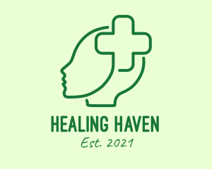 Green Hospital Cross  logo design