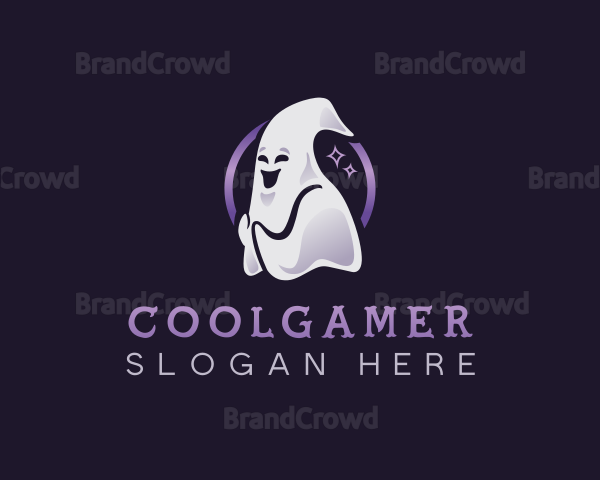 Spooky Halloween Ghost Logo