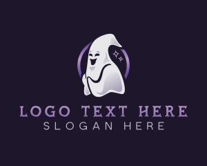 Horror - Spooky Halloween Ghost logo design