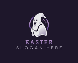 Spooky Halloween Ghost Logo