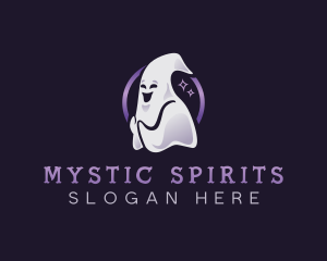 Spooky Halloween Ghost logo design