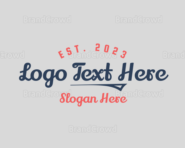 Retro Fashion Script Logo