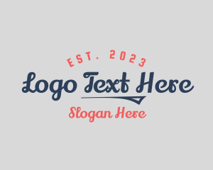 Typography - Retro Fashion Script logo design