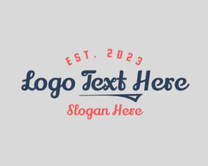 Retro Fashion Script Logo