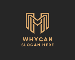 Golden Financial Letter M  Logo