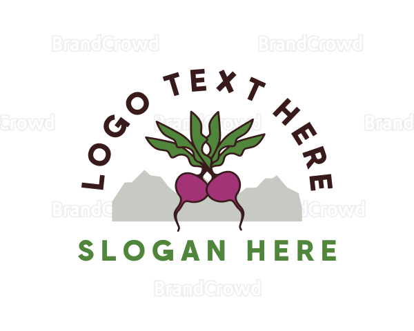 Organic Beet Badge Logo