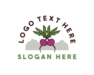 Farm - Organic Beet Badge logo design