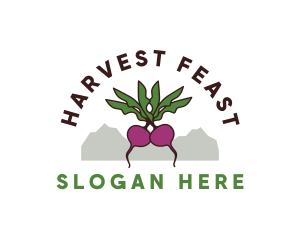 Organic Beet Badge logo design