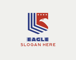 America Patriotic Eagle logo design
