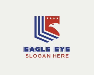 America Patriotic Eagle logo design