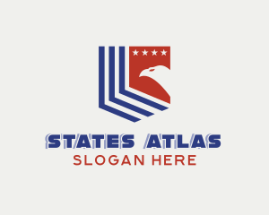 America Patriotic Eagle logo design