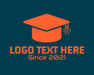 Orange - Tech School Graduate logo design