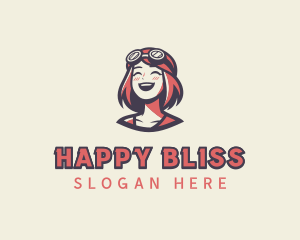 Happy Woman Pilot logo design