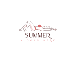 Erotic Sexy Woman Lingerie logo design