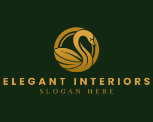 Luxury Elegant Swan logo design