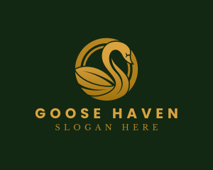 Luxury Elegant Swan logo design