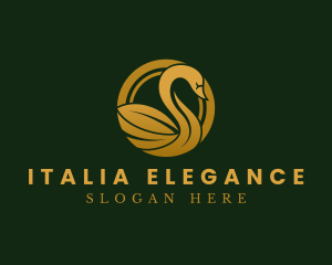 Luxury Elegant Swan logo design