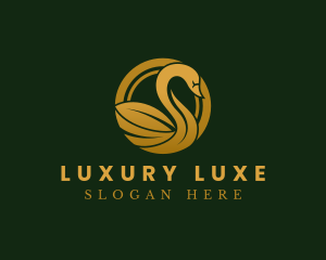 Luxury Elegant Swan logo design