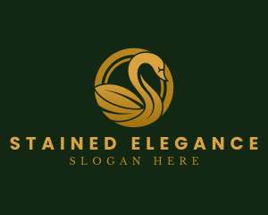 Luxury Elegant Swan logo design