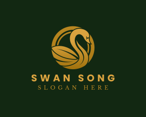 Luxury Elegant Swan logo design