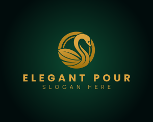 Luxury Elegant Swan logo design