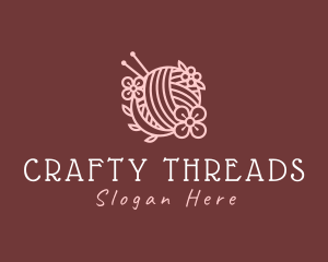 Yarn Floral Knit logo design