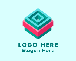 Electronics - Maze Cube Game logo design