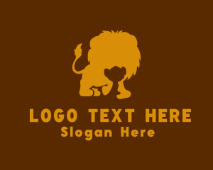 Wildlife - Wild Lion Cub logo design