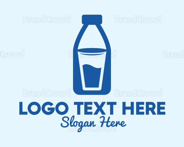 Glass Milk Bottle Logo