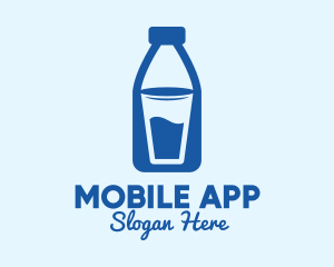 Glass Milk Bottle  Logo