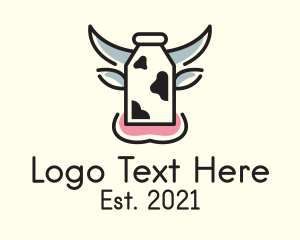 Cow - Milk Dairy Cow logo design