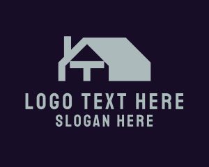 Residential - Geometric Home Letter T logo design