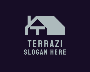 Geometric Home Letter T  logo design