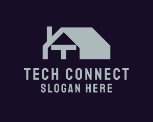 Modern - Geometric Home Letter T logo design