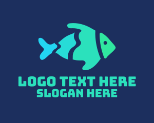 Gradient Pet Fish  logo design