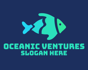 Gradient Pet Fish  logo design