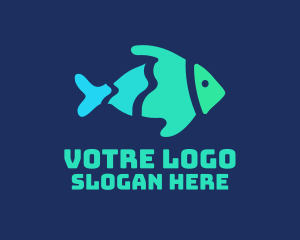 Seafood - Gradient Pet Fish logo design