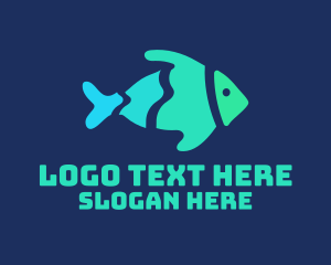Gradient Pet Fish  Logo