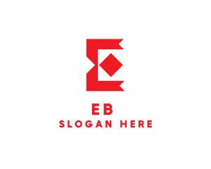 Red Monogram Letter E Logo