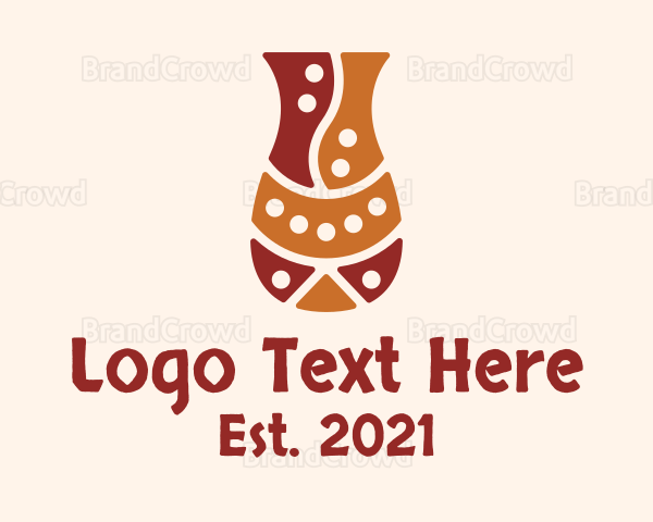Pottery Vase Art Logo