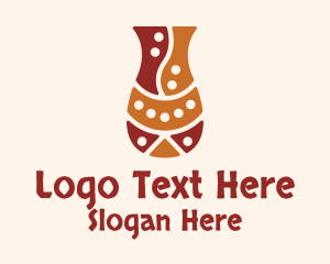 Pottery Vase Art Logo