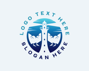 Nautical - Coastal Lighthouse Tower logo design