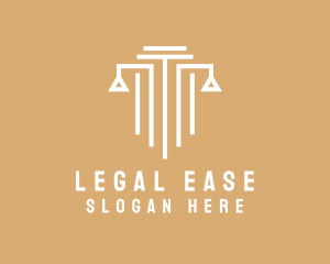 Law - Law Column Pillar logo design