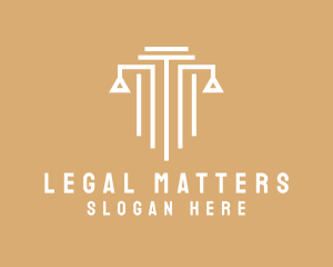 Law Column Pillar logo design