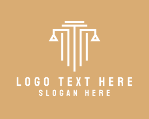 Attorney - Law Column Pillar logo design