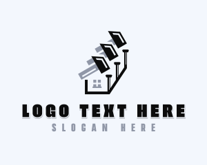 Tools - Carpentry Hammer Repairman logo design