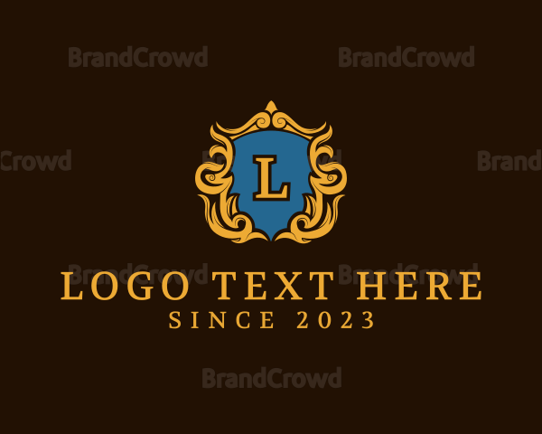 Luxury Bank Insurance Crest Logo