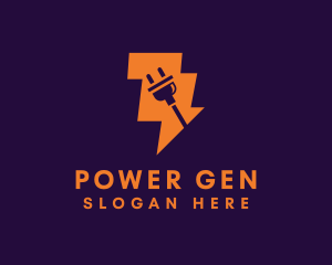Generator - Bolt Electrical Plug logo design